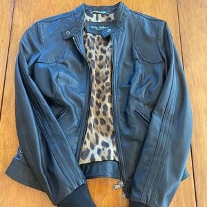 Dolce and Gabbana Black Leather Jacket